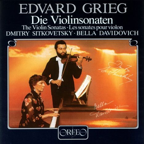 Edvard Grieg (1843-1907): Sonaten f.Violine &amp; Klavier Nr.1-3 (120 g), LP