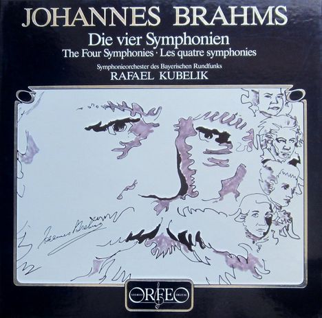 Johannes Brahms (1833-1897): Symphonien Nr.1-4 (120 g), 4 LPs
