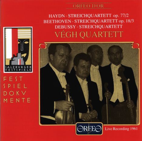 Vegh Quartett in Salzburg 19.8.1961, CD