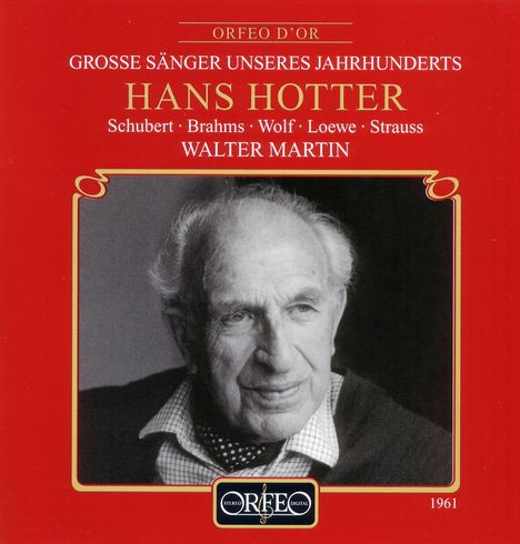 Hans Hotter singt Lieder, CD