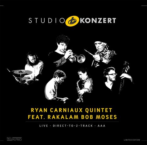Ryan Carniaux &amp; Ra-Kalam Bob Moses: Studio Konzert (Limited-Numbered-Edition) (180g), LP