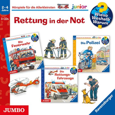 Andrea Erne: Wieso? Weshalb? Warum? junior. Rettung in der Not, 3 CDs