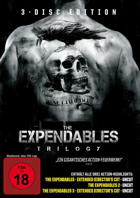 The Expendables Trilogy, 3 DVDs