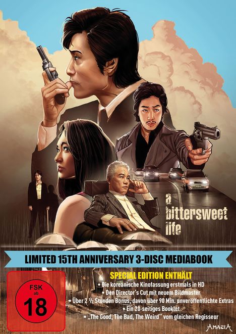 A Bittersweet Life (Limited 15th Anniversary Edition) (Blu-ray im Mediabook), 3 Blu-ray Discs