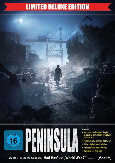 Peninsula (Limited Deluxe Edition) (Ultra HD Blu-ray &amp; Blu-ray im Digipack inkl. Schuber), 1 Ultra HD Blu-ray und 3 Blu-ray Discs