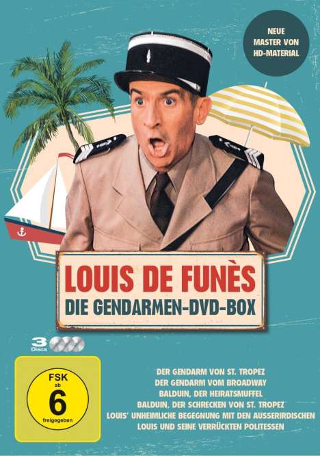 Louis de Funès: Die Gendarmen-DVD-Box, 3 DVDs