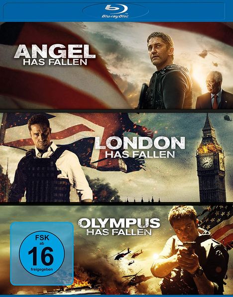 Olympus Has Fallen / London Has Fallen / Angel Has Fallen (Blu-ray), 3 Blu-ray Discs