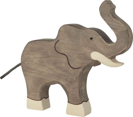 Holztiger: Elefant, Rüssel hoch, Diverse