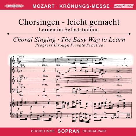 Chorsingen leicht gemacht - Wolfgang Amadeus Mozart: Messe C-Dur KV 317 "Krönungsmesse" (Sopran), CD