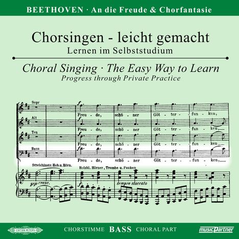 Chorsingen leicht gemacht - Ludwig van Beethoven: An die Freude aus Symphonie Nr.9 &amp; Chorfantasie op.80 (Bass), CD