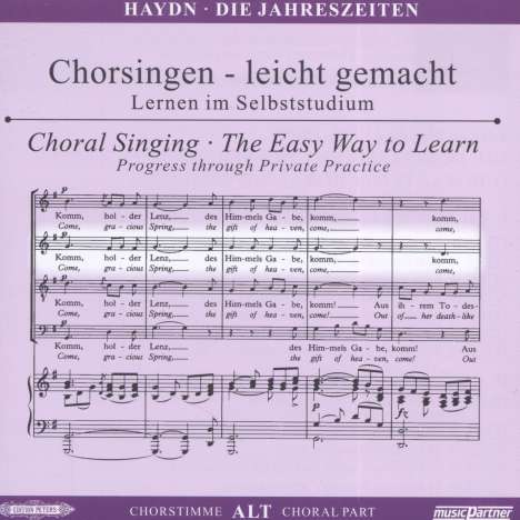 Chorsingen leicht gemacht - Joseph Haydn: Die Jahreszeiten (Alt), 2 CDs