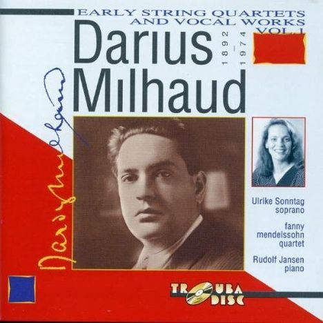 Darius Milhaud (1892-1974): Streichquartette Nr.1 &amp; 2, CD