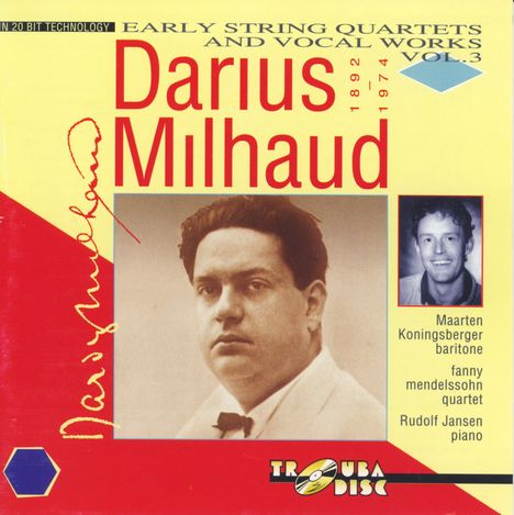 Darius Milhaud (1892-1974): Streichquartette Nr.6-8, CD