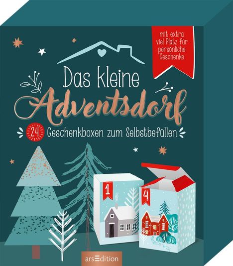 Das kleine Adventsdorf. 24 Geschenkboxen zum Selbstbefüllen, Kalender