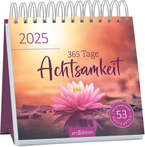 Postkartenkalender 365 Tage Achtsamkeit 2025, Kalender