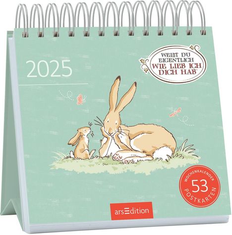 Postkartenkalender Weißt du eigentlich, wie lieb ich dich hab? 2025, Kalender