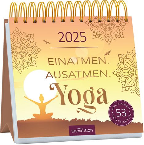 Postkartenkalender Einatmen. Austamen. Yoga. 2025, Kalender