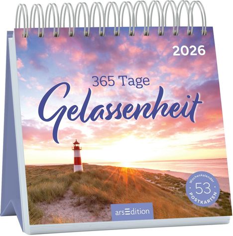 Postkartenkalender 365 Tage Gelassenheit 2026, Kalender