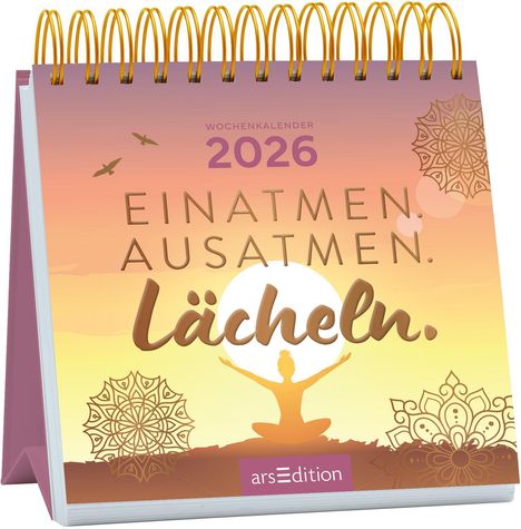 Mini-Wochenkalender Einatmen. Ausatmen. Lächeln. 2026, Kalender