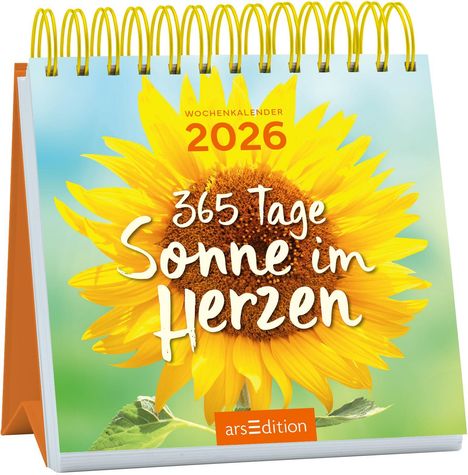 Mini-Wochenkalender 365 Tage Sonne im Herzen 2026, Kalender