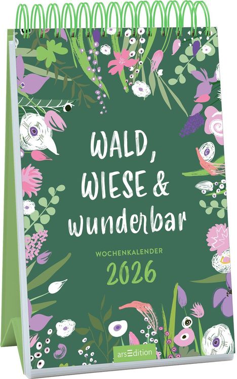 Wochenkalender Wald, Wiese &amp; wunderbar 2026, Kalender