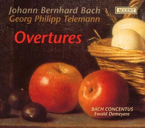 Johann Bernhard Bach (1676-1749): Ouvertüren D-Dur,e-moll,G-Dur,g-moll für Streicher &amp; Bc, 2 CDs