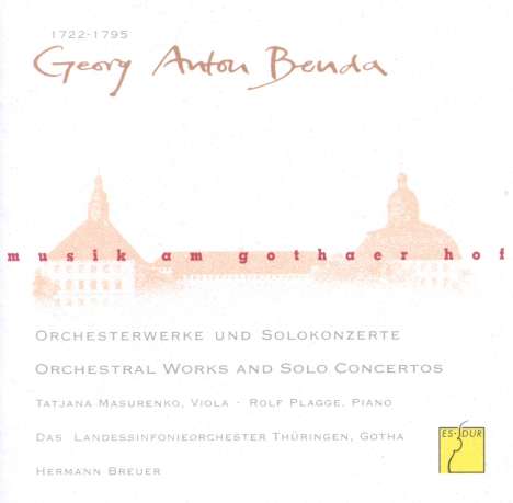 Georg Anton Benda (1722-1795): Symphonie Nr.1 D-Dur, CD