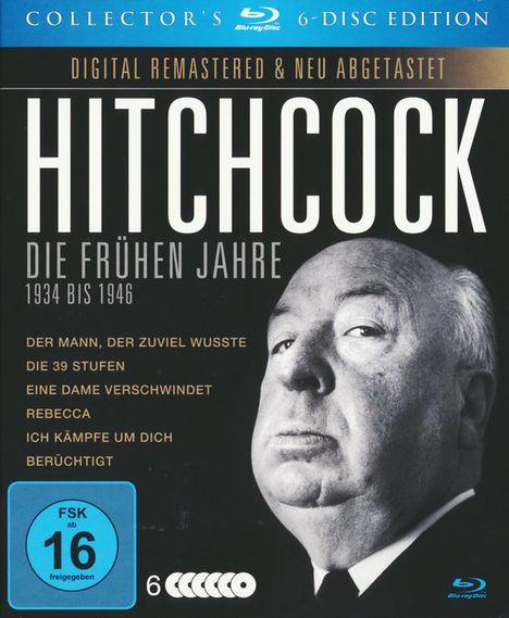 Alfred Hitchcock: Die frühen Jahre - 1934 bis 1946 (Blu-ray), 6 Blu-ray Discs