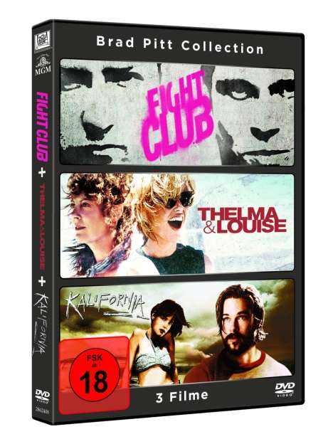 Fight Club / Thelma &amp; Louise / Kalifornia, 3 DVDs