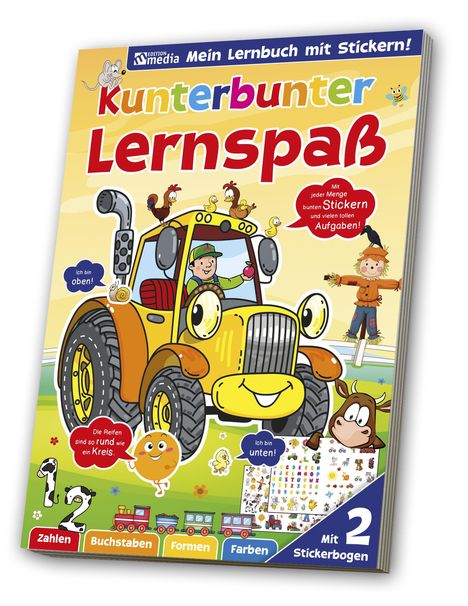 Sticker-Lernspaßbuch - Traktor / Landwirtschaft, Buch