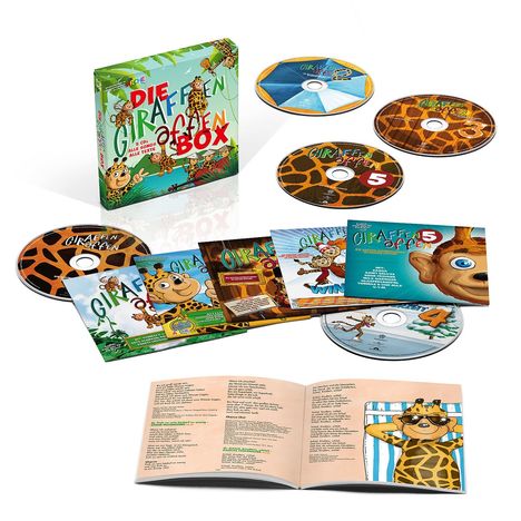 Die Giraffenaffen Box - 5 CDs mit Songs und Texten, 5 CDs