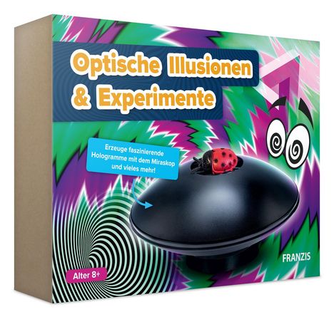 FRANZIS 67230 - Optische Illusionen und Experimente - Erzeuge faszinierende Hologramme mit dem Miraskop und vieles mehr! Für Kinder ab 8 Jahren, Diverse