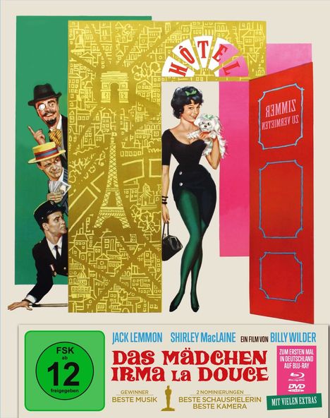 Das Mädchen Irma La Douce (Blu-ray &amp; DVD im Mediabook), 1 Blu-ray Disc und 1 DVD