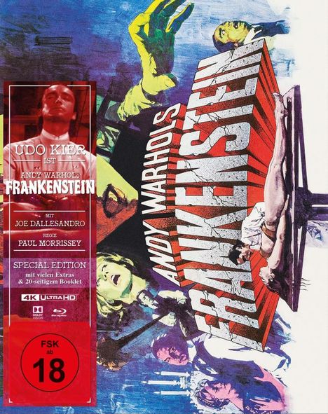 Andy Warhol's Frankenstein (Ultra HD Blu-ray &amp; Blu-ray im Mediabook), 1 Ultra HD Blu-ray und 2 Blu-ray Discs