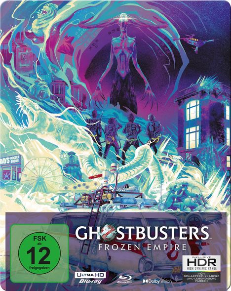 Ghostbusters: Frozen Empire (Ultra HD Blu-ray &amp; Blu-ray im Steelbook), 1 Ultra HD Blu-ray und 1 Blu-ray Disc