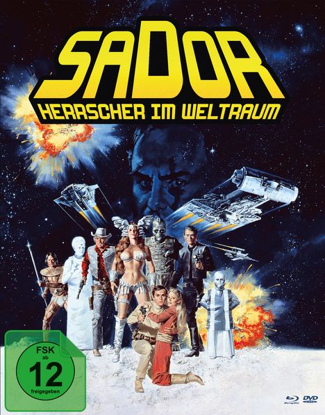 Sador - Herrscher im Weltraum (Blu-ray &amp; DVD im Mediabook), 1 Blu-ray Disc und 1 DVD