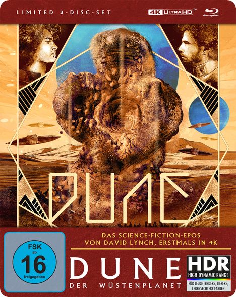 Dune - Der Wüstenplanet (Ultra HD Blu-ray &amp; Blu-ray im Steelbook), 1 Ultra HD Blu-ray und 2 Blu-ray Discs