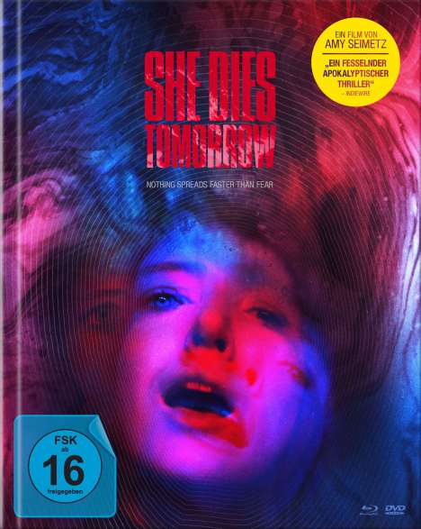 She Dies Tomorrow (Blu-ray &amp; DVD im Mediabook), 1 Blu-ray Disc und 1 DVD