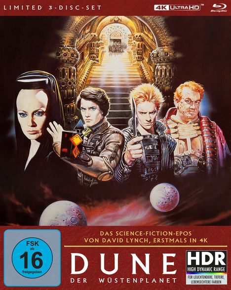 Dune - Der Wüstenplanet (Ultra HD Blu-ray &amp; Blu-ray im Mediabook), 1 Ultra HD Blu-ray und 2 Blu-ray Discs