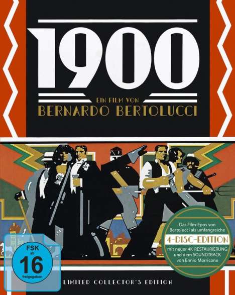 1900 (Limited Collector's Edition) (Blu-ray &amp; CD in Sammlerbox), 3 Blu-ray Discs und 1 CD