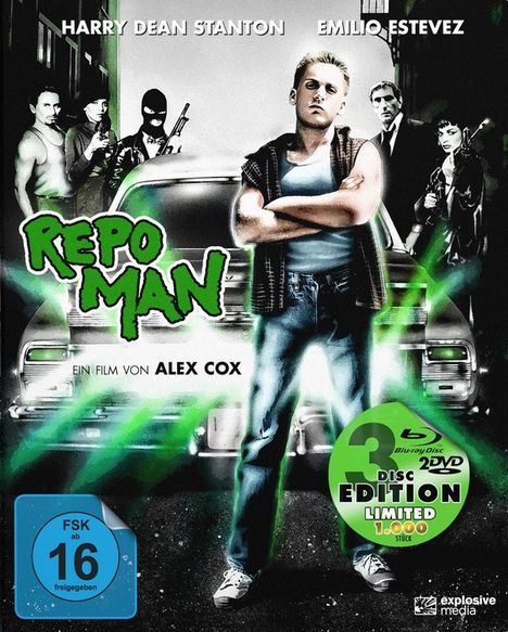 Repo Man (Blu-ray &amp; DVD im Mediabook), 1 Blu-ray Disc und 2 DVDs