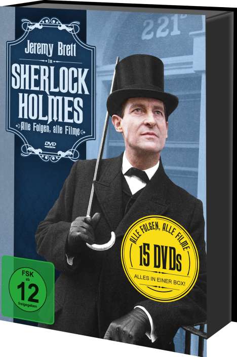 Sherlock Holmes (Alle Folgen, alle Filme), 15 DVDs