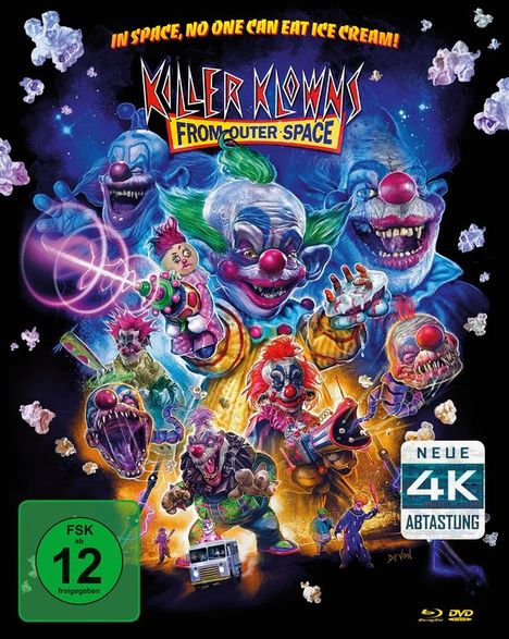 Killer Klowns - From outer Space (Blu-ray &amp; DVD im Mediabook), 1 Blu-ray Disc und 2 DVDs