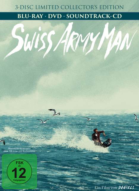 Swiss Army Man (Blu-ray &amp; DVD im Mediabook), 1 Blu-ray Disc, 1 DVD und 1 CD