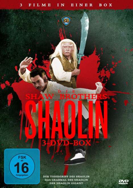 Die Shaw-Brothers - Shaolin Box, 3 DVDs