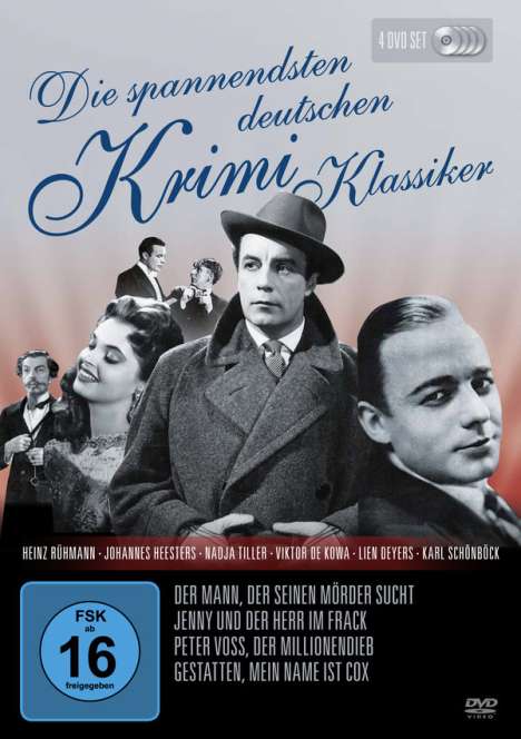 Die spannendsten deutschen Krimi-Klassiker, 4 DVDs