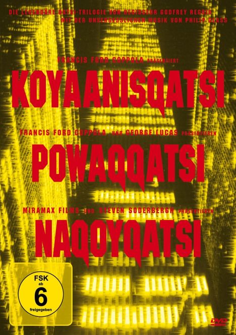 Die Qatsi Trilogie ("Koyaanisqatsi", "Powaqqatsi" &amp; "Nagoyqatsi"), 3 DVDs