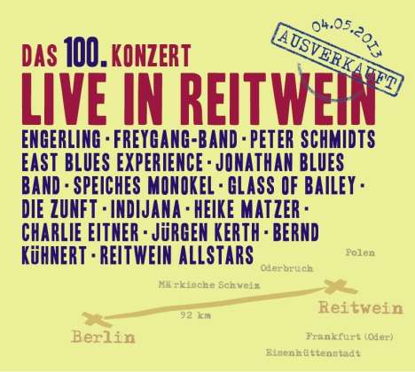 Live in Reitwein 2013: Das 100. Konzert, 2 CDs