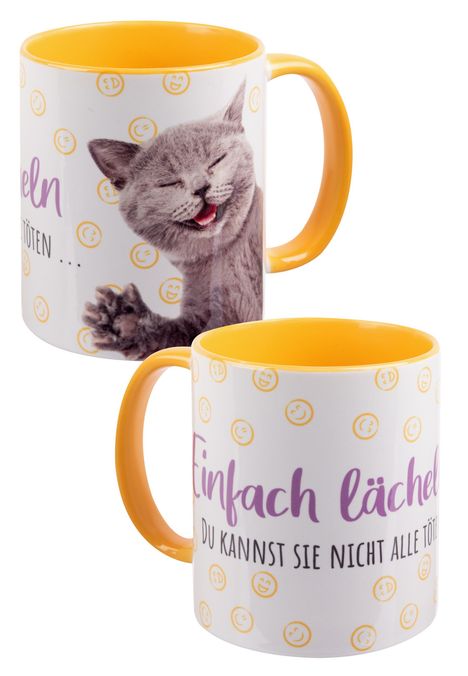 Tasse: Katze - Einfach Lächeln, Diverse