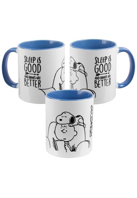 mug - books are better - inner blue, Diverse